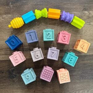 Sensory Blocks: Raised Numbers, Animals, Shapes, and Textures and Snap Lock Bead
